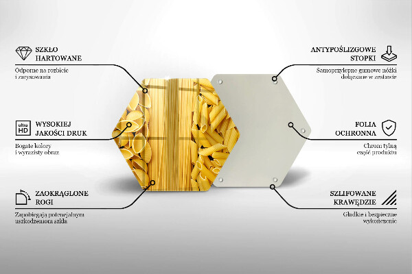 Glass kitchen board Pasta