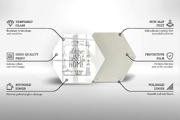 Glass kitchen board Inscription, sentence