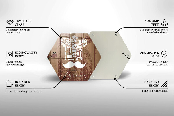 Glass kitchen board Inscription and like cooking