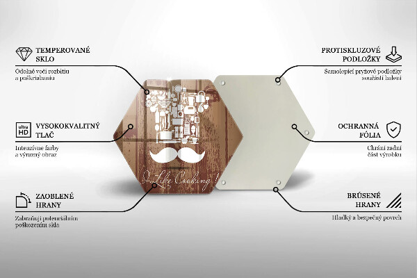 Glass kitchen board Inscription and like cooking