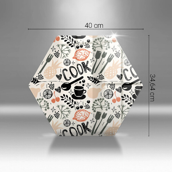 Glass kitchen board Drawing kitchen theme