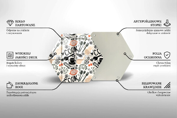 Glass kitchen board Drawing kitchen theme