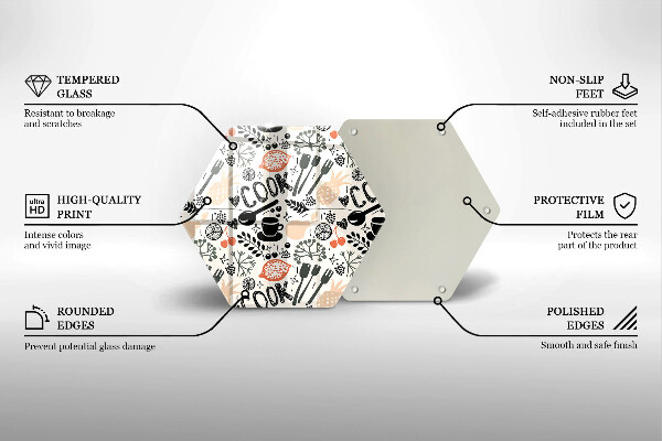 Glass kitchen board Drawing kitchen theme