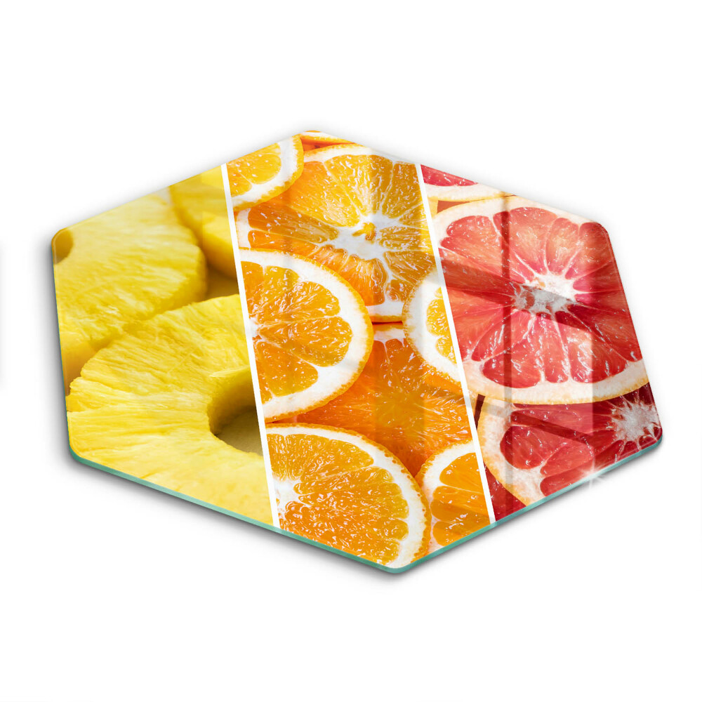 Glass kitchen board Colorful fruits