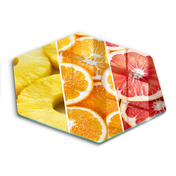 Glass kitchen board Colorful fruits