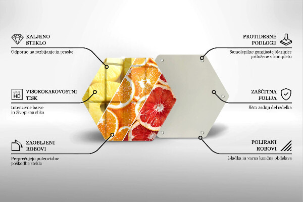 Glass kitchen board Colorful fruits