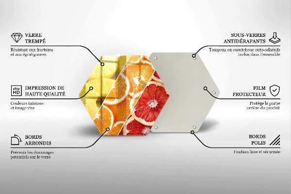 Glass kitchen board Colorful fruits