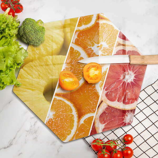 Glass kitchen board Colorful fruits