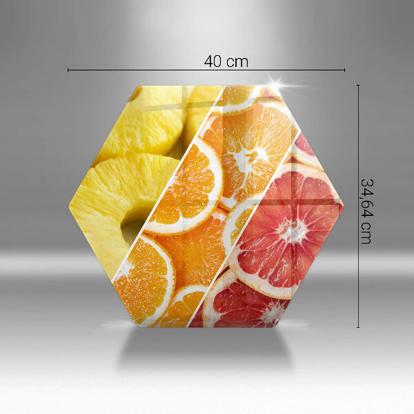 Glass kitchen board Colorful fruits