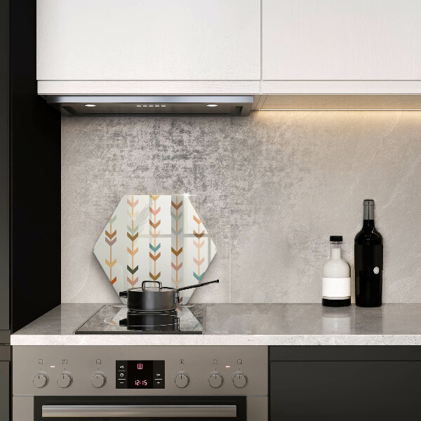 Glass kitchen board Geometric elements