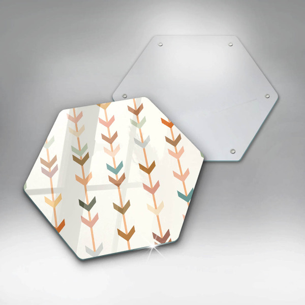 Glass kitchen board Geometric elements