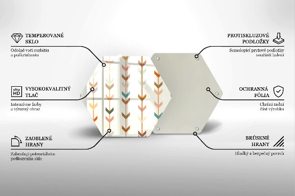 Glass kitchen board Geometric elements