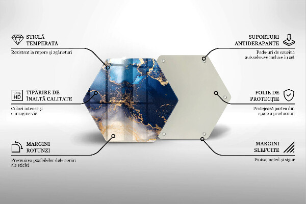 Glass kitchen board Marble abstraction