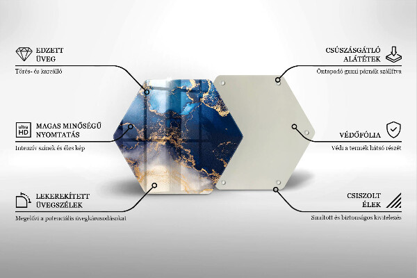 Glass kitchen board Marble abstraction