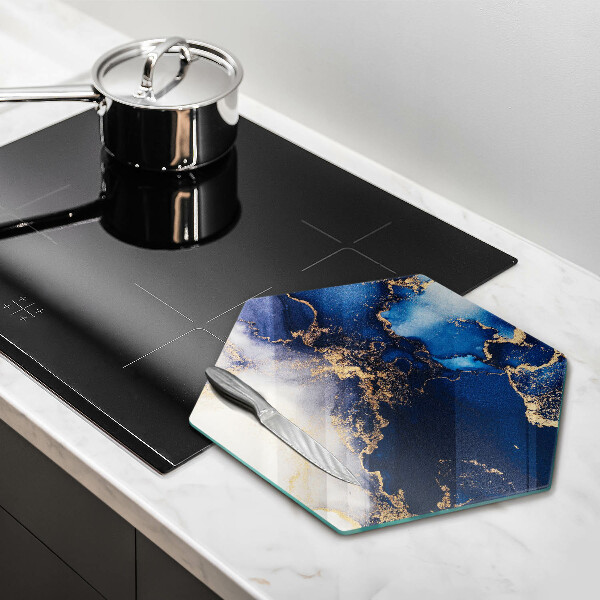 Glass kitchen board Marble abstraction