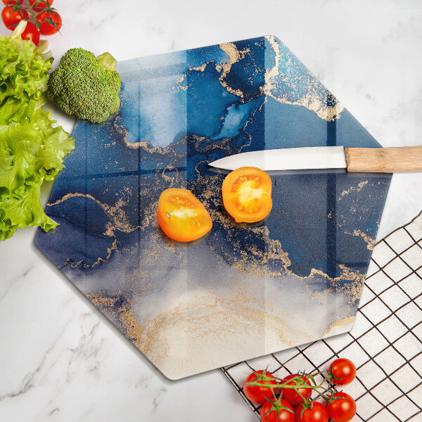 Glass kitchen board Marble abstraction
