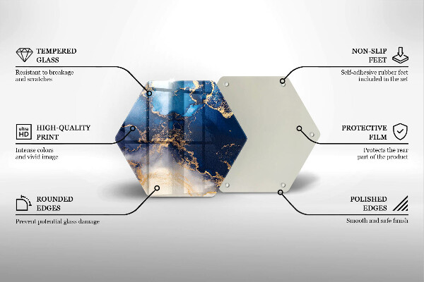 Glass kitchen board Marble abstraction