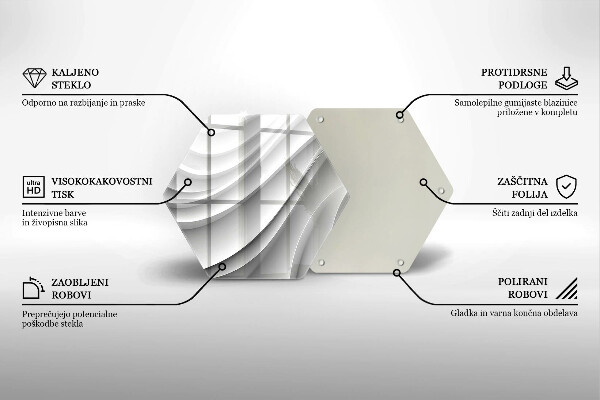 Glass kitchen board Geometric lines