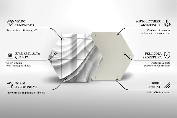 Glass kitchen board Geometric lines