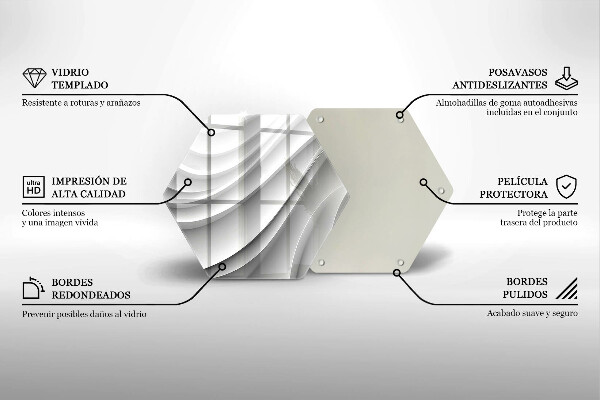 Glass kitchen board Geometric lines