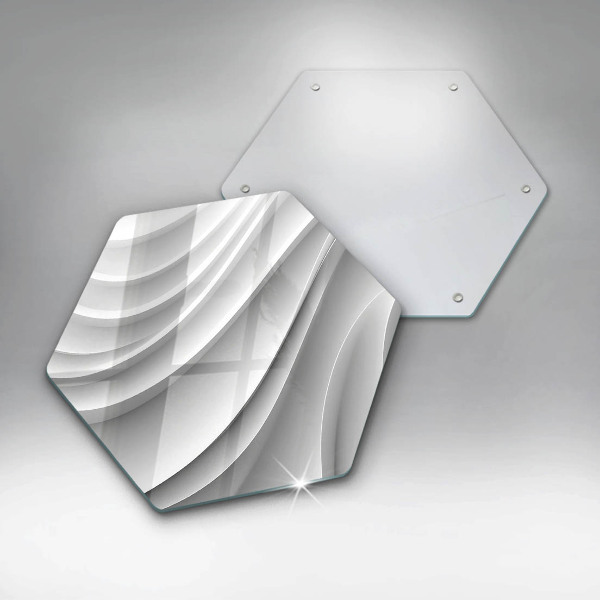 Glass kitchen board Geometric lines