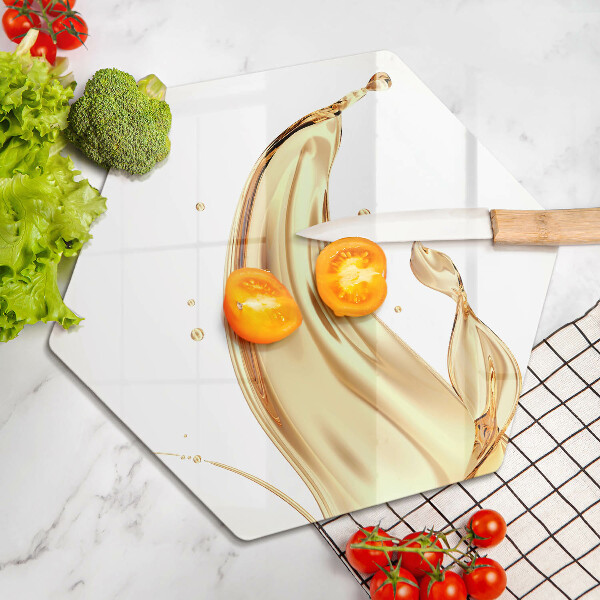 Glass kitchen board Olive oil