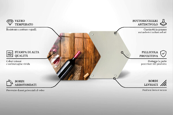 Glass kitchen board A bottle of red wine