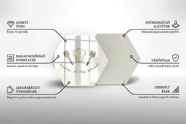 Glass kitchen board Master of the Kitchen