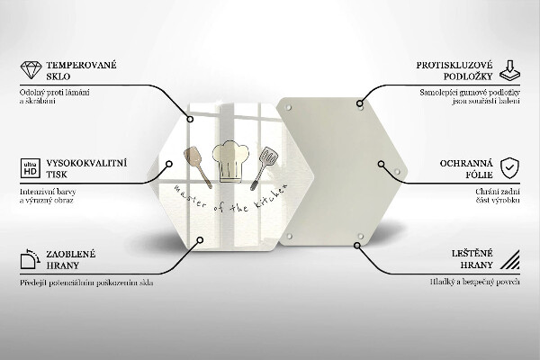Glass kitchen board Master of the Kitchen