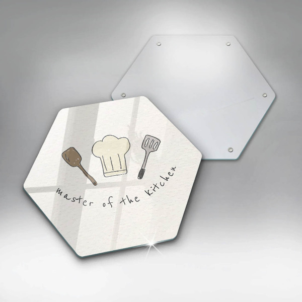 Glass kitchen board Master of the Kitchen