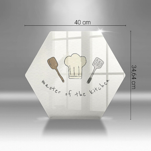 Glass kitchen board Master of the Kitchen