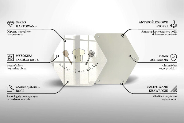 Glass kitchen board Master of the Kitchen