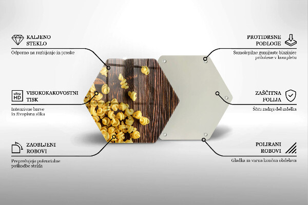 Glass kitchen board Pasta on a table