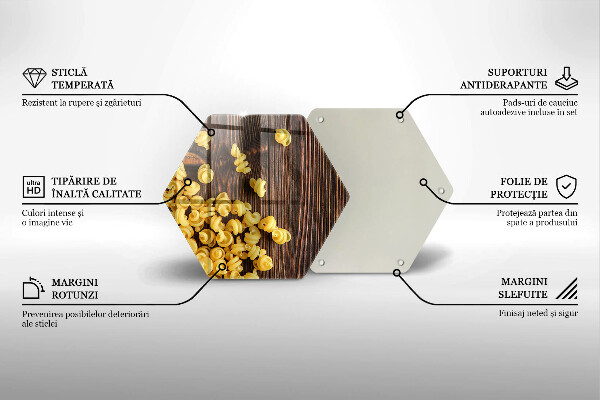 Glass kitchen board Pasta on a table