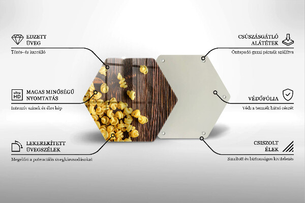 Glass kitchen board Pasta on a table