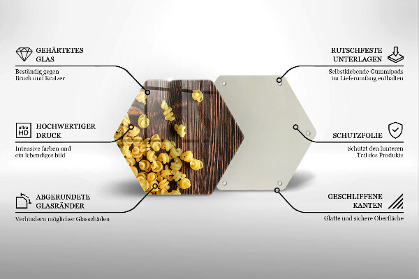 Glass kitchen board Pasta on a table