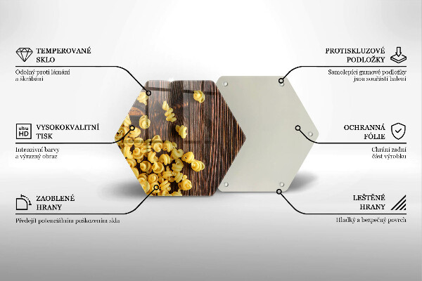 Glass kitchen board Pasta on a table