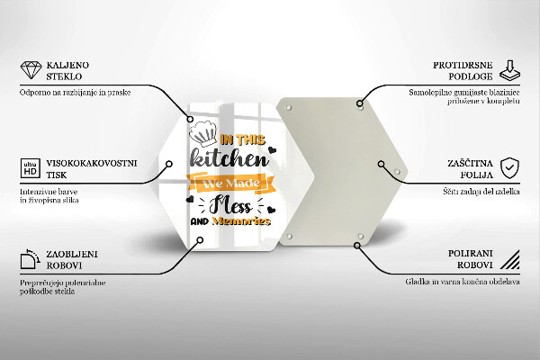 Glass kitchen board In this kitchen we made messes and memories