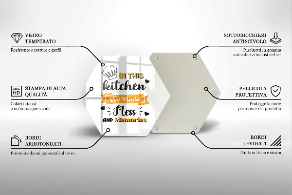 Glass kitchen board In this kitchen we made messes and memories