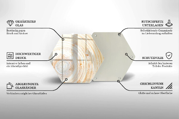 Glass kitchen board Wood texture