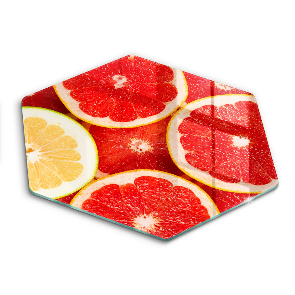 Glass kitchen board Grapefruit slices