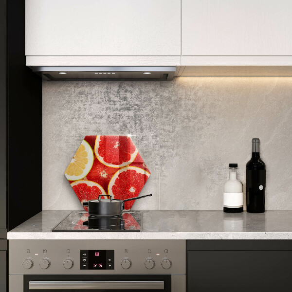Glass kitchen board Grapefruit slices
