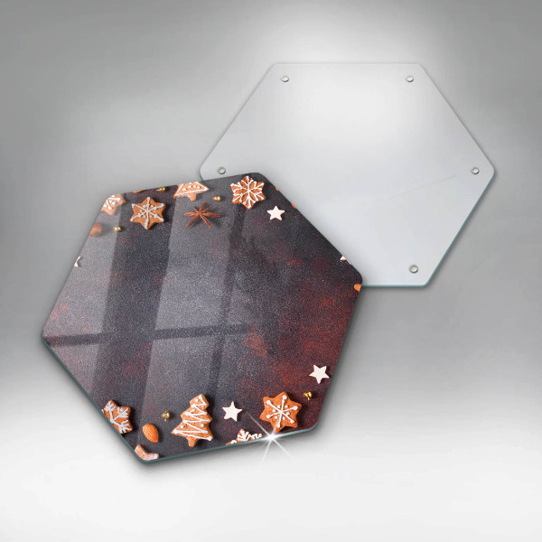 Glass kitchen board Gingerbread Christmas