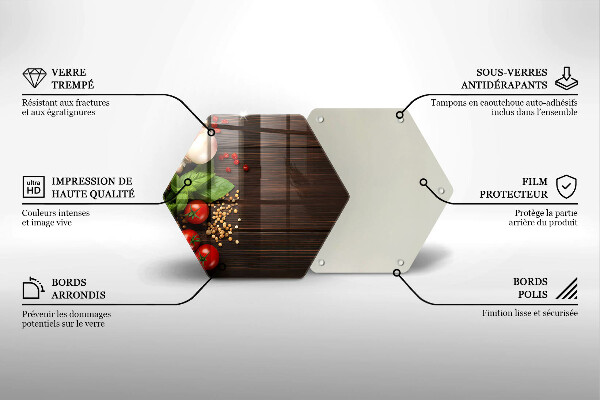 Glass kitchen board Vegetables on the table