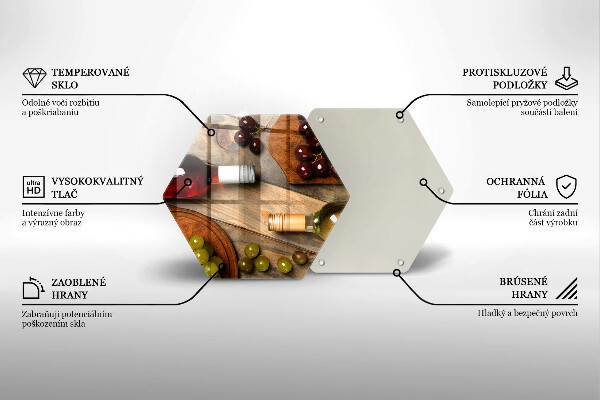 Glass kitchen board Bottles of wine and grapes