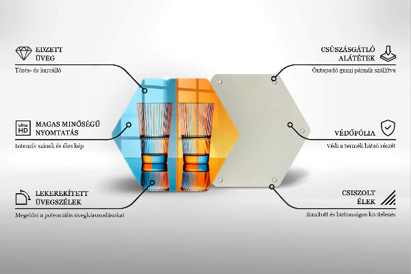 Chopping board Two glasses of water