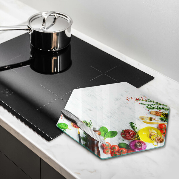 Chopping board Vegetables and spices