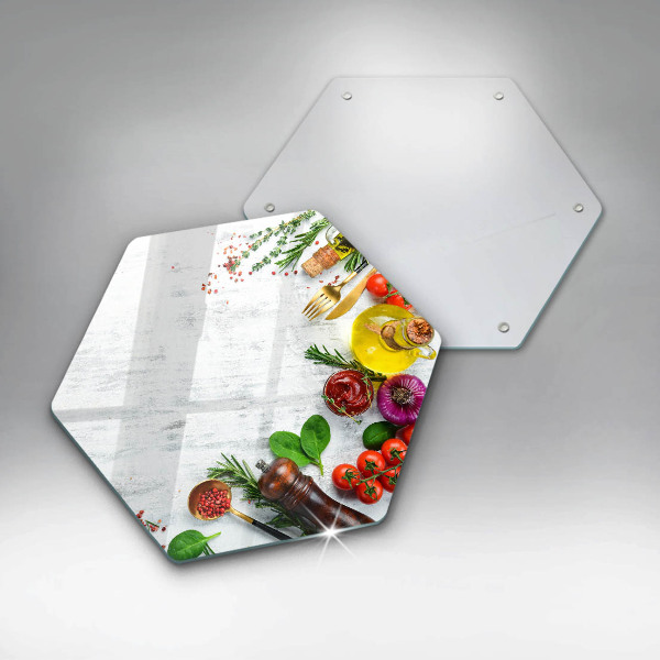 Chopping board Vegetables and spices