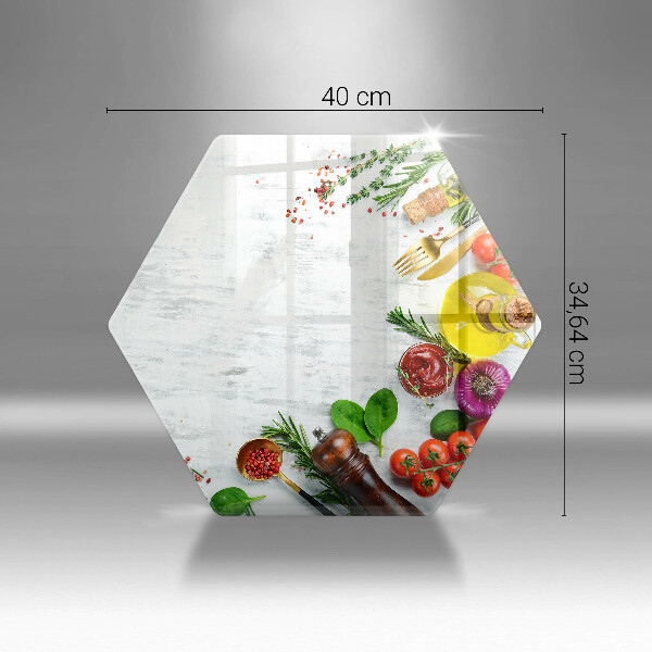 Chopping board Vegetables and spices