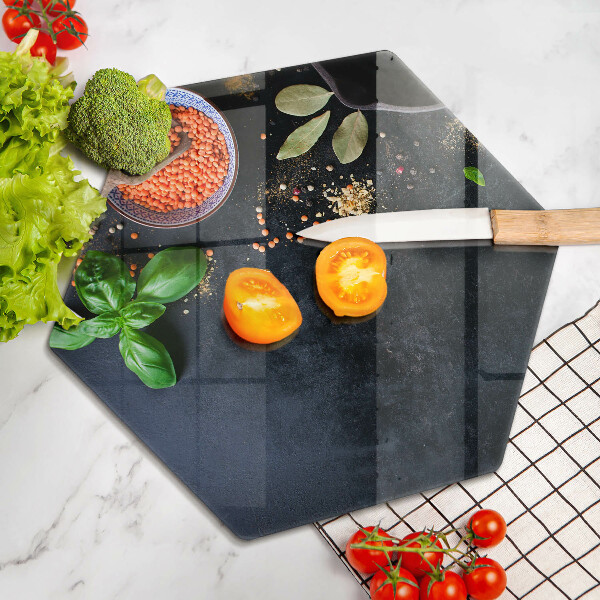 Chopping board Spices with spices